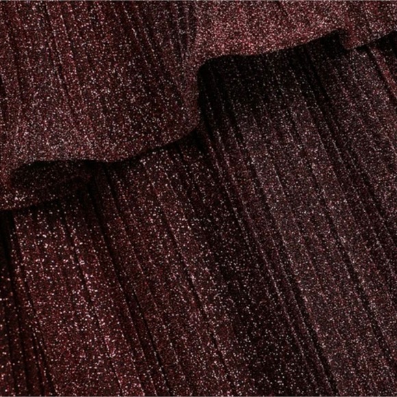 Lulus Black and Pink Metallic Pleated Mini Dress Size XL - Picture 6 of 11